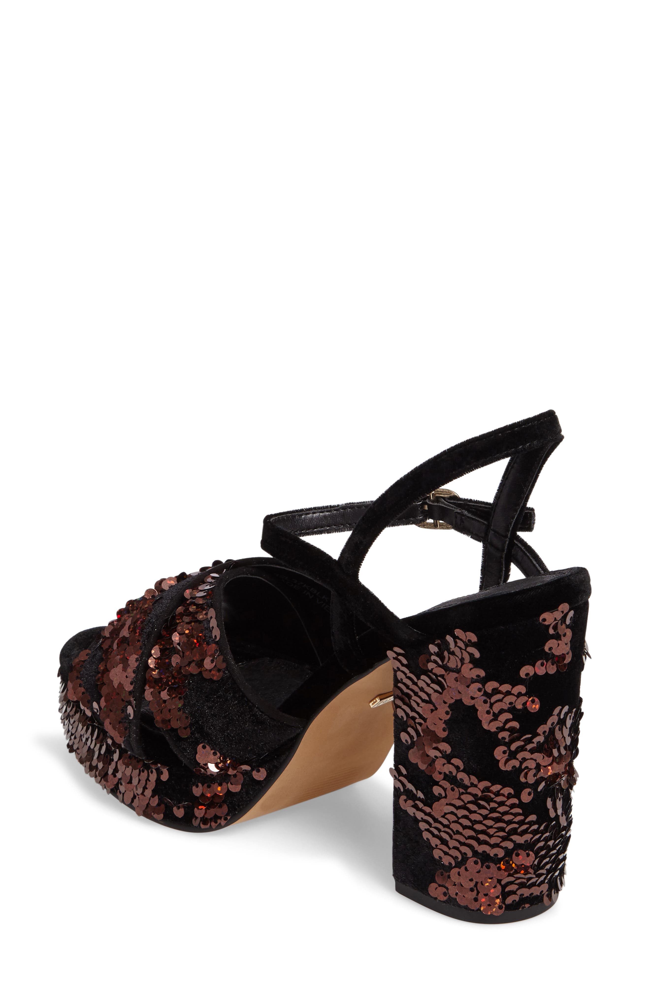 Topshop 'Leona' Print Platform Sandal, Alternate, color, 