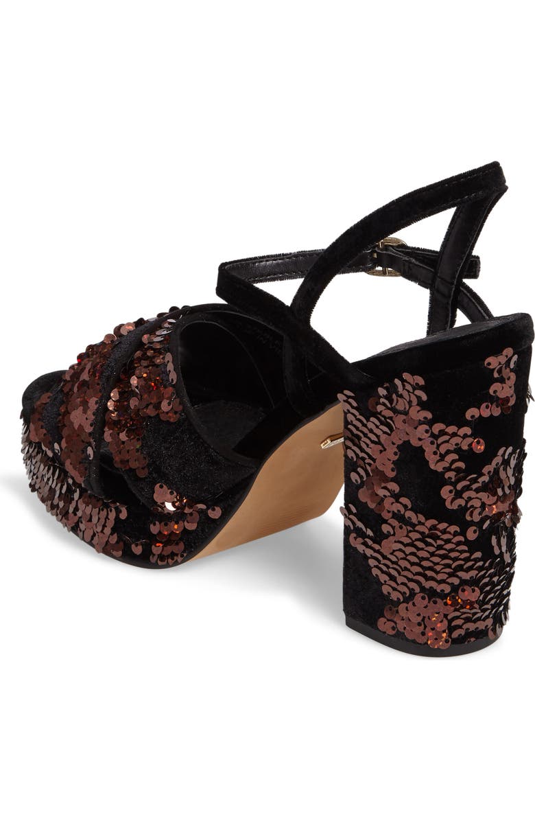 Topshop 'Leona' Print Platform Sandal, Alternate, color,