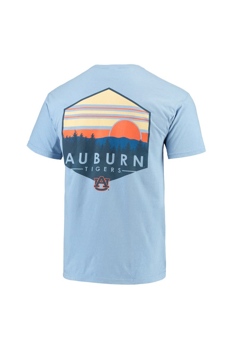 Men's Blue Auburn Tigers Landscape Shield Comfort Colors Pocket T-Shirt, Alternate, color, Blue