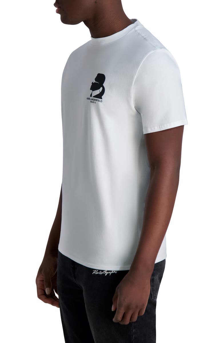 KARL LAGERFELD PARIS Karl Logo Graphic T-Shirt, Alternate, color, White