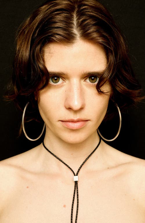 Ivi Los Angeles Large Signore Hoop Earrings In Silver
