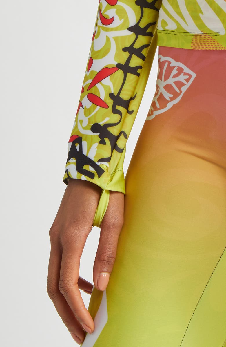 Paolina Russo Long Sleeve Mesh Top, Alternate, color, 