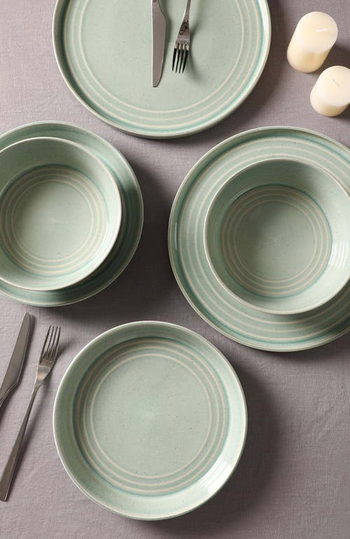 Stone Lain Claire 12-piece Dinnerware Set Stoneware In Green