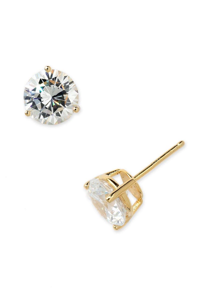 Cubic Zirconia Earrings - 6ct., Alternate, color, GOLD