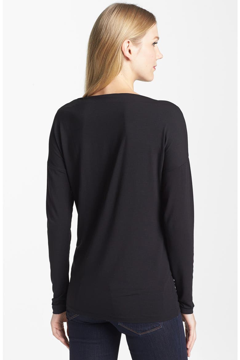 Boatneck Tee, Alternate, color, BLACK