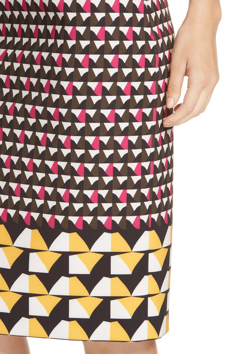 BOSS Vareika Anthracite Mélange Pencil Skirt, Alternate, color,