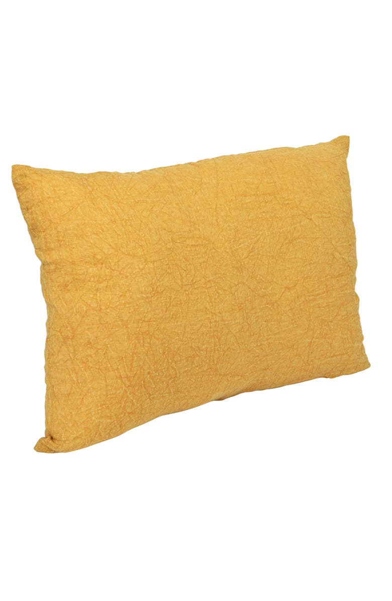 Storied Home 24 Inches Stonewashed Linen Lumbar Pillow, Main, color,