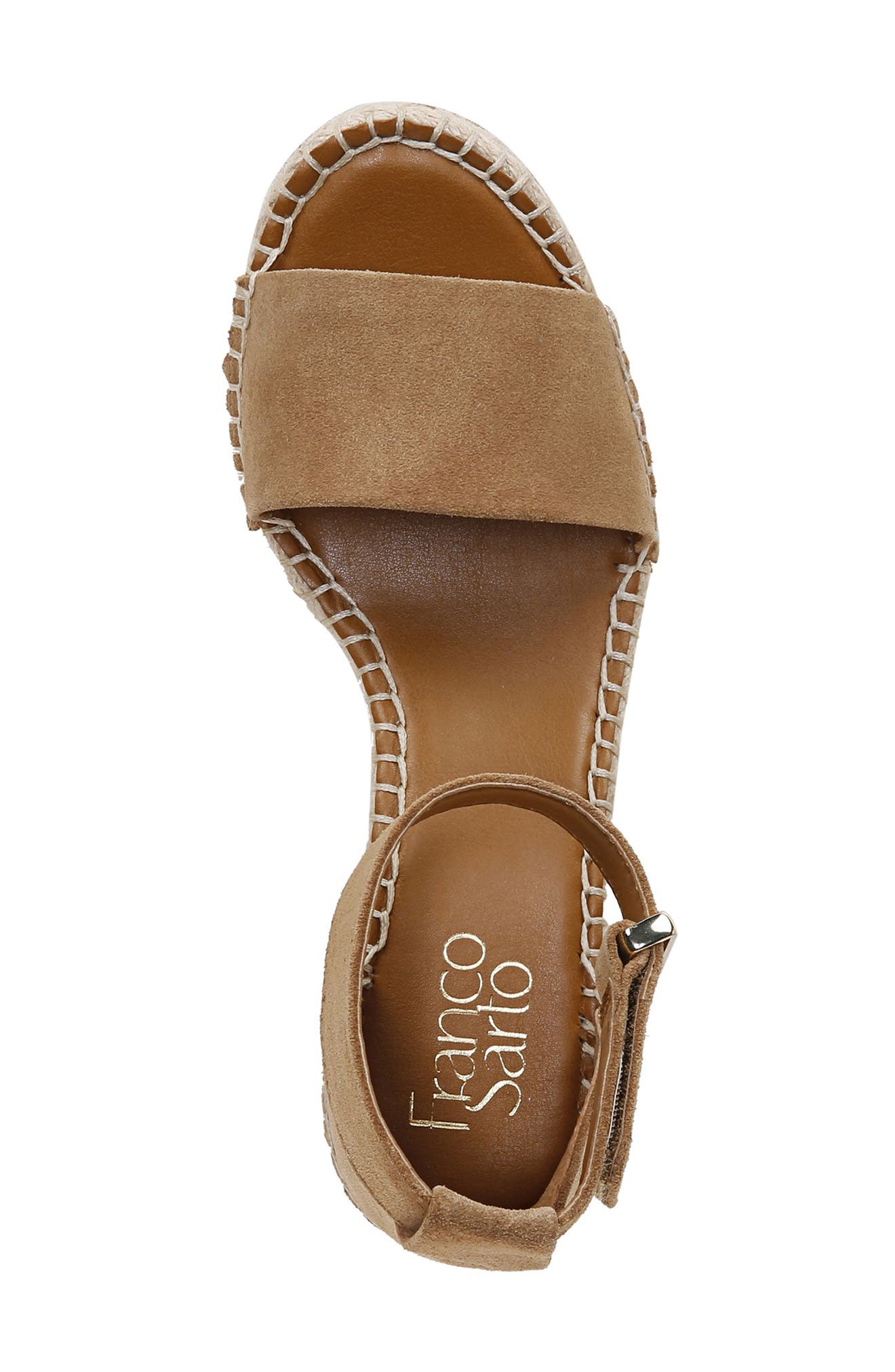 Clemens Espadrille Wedge Sandal, Alternate, color, TOASTED BARLEY SUEDE