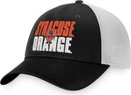 TOP OF THE WORLD Men's Top of the World Black/White Syracuse Orange Stockpile Trucker Snapback Hat
