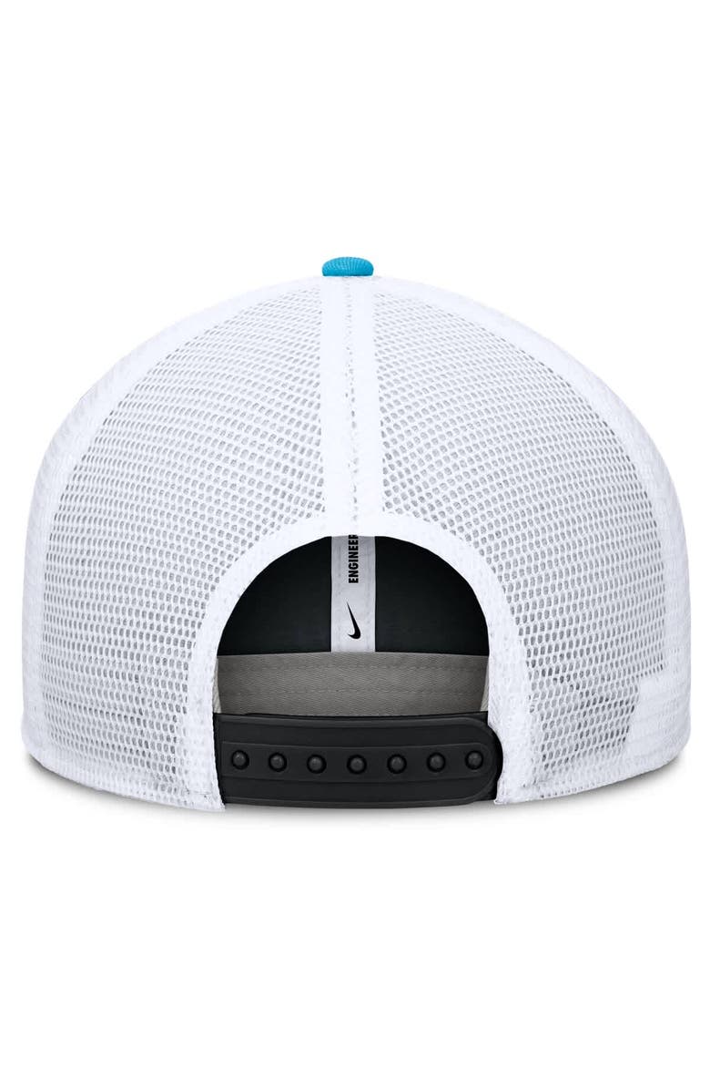 Nike Men's Nike Black/Light Blue Miami Marlins Pro Performance Trucker Snapback Hat, Alternate, color, Black