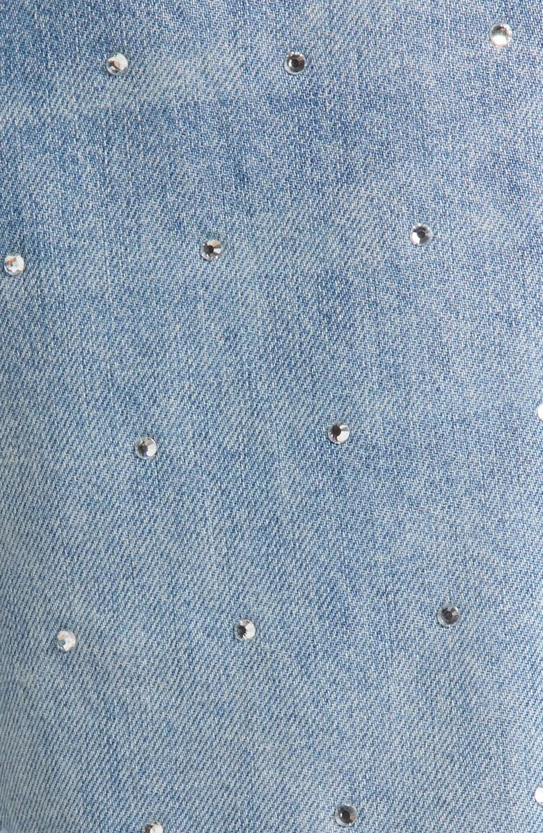 rag & bone Logan High Waist Rhinestone Detail Wide Leg Jeans, Alternate, color, Margo Jewel