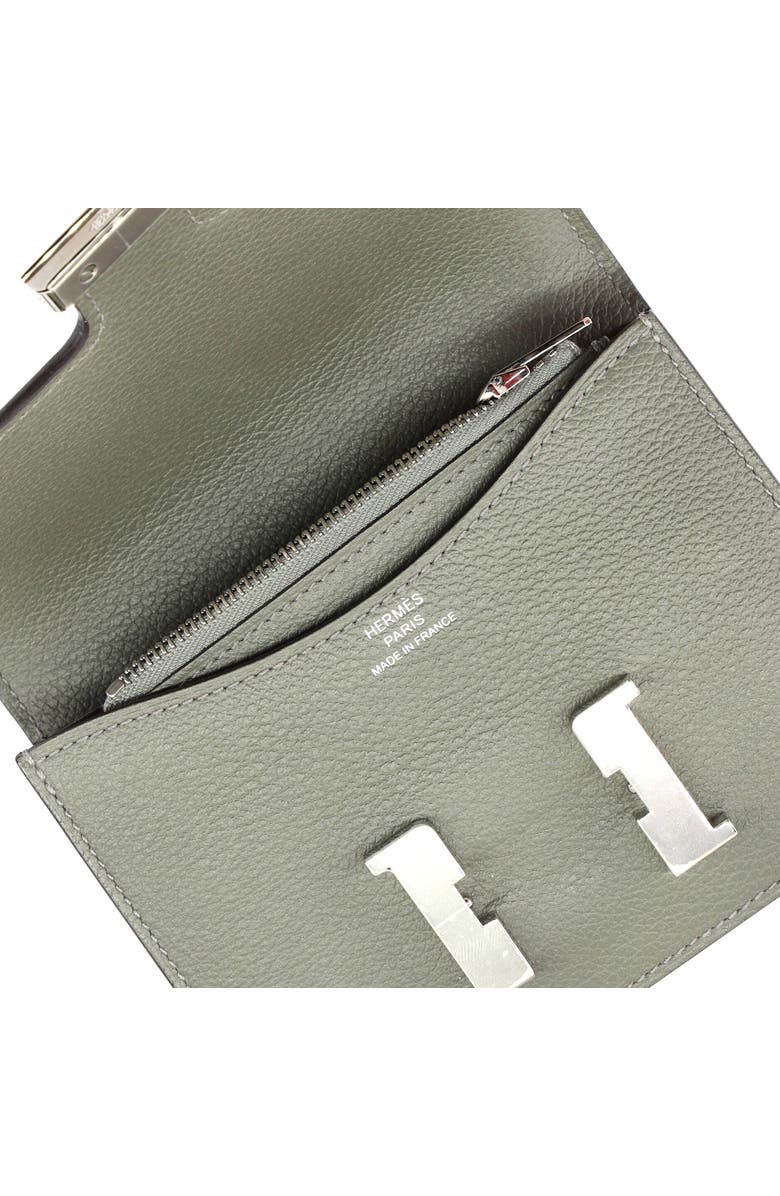 Pre-Owned Hermes Constance Slim Wallet Evercolor, Alternate, color, Gris Asphalte