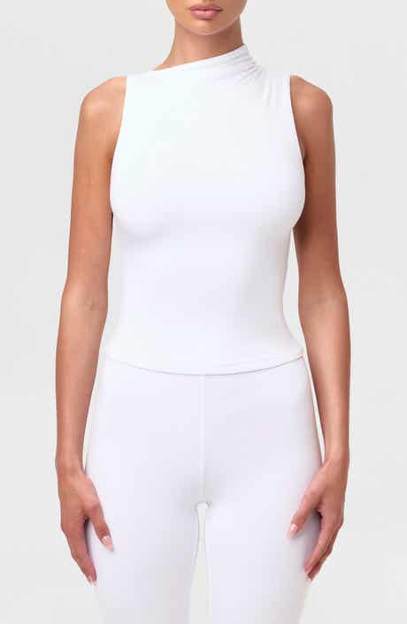 Smooth Asymmetric Neck Sleeveless Top