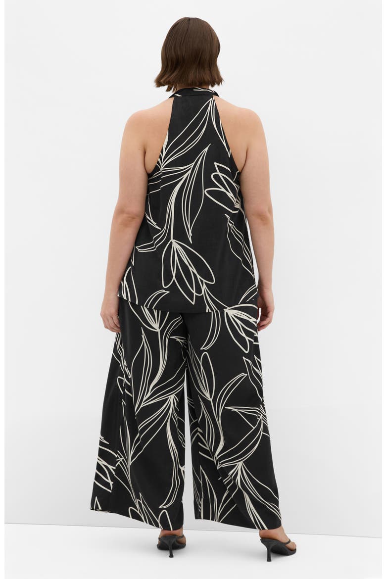 Shania Cowl Neck Sleeveless Top, Alternate, color, BLACK BLOOM