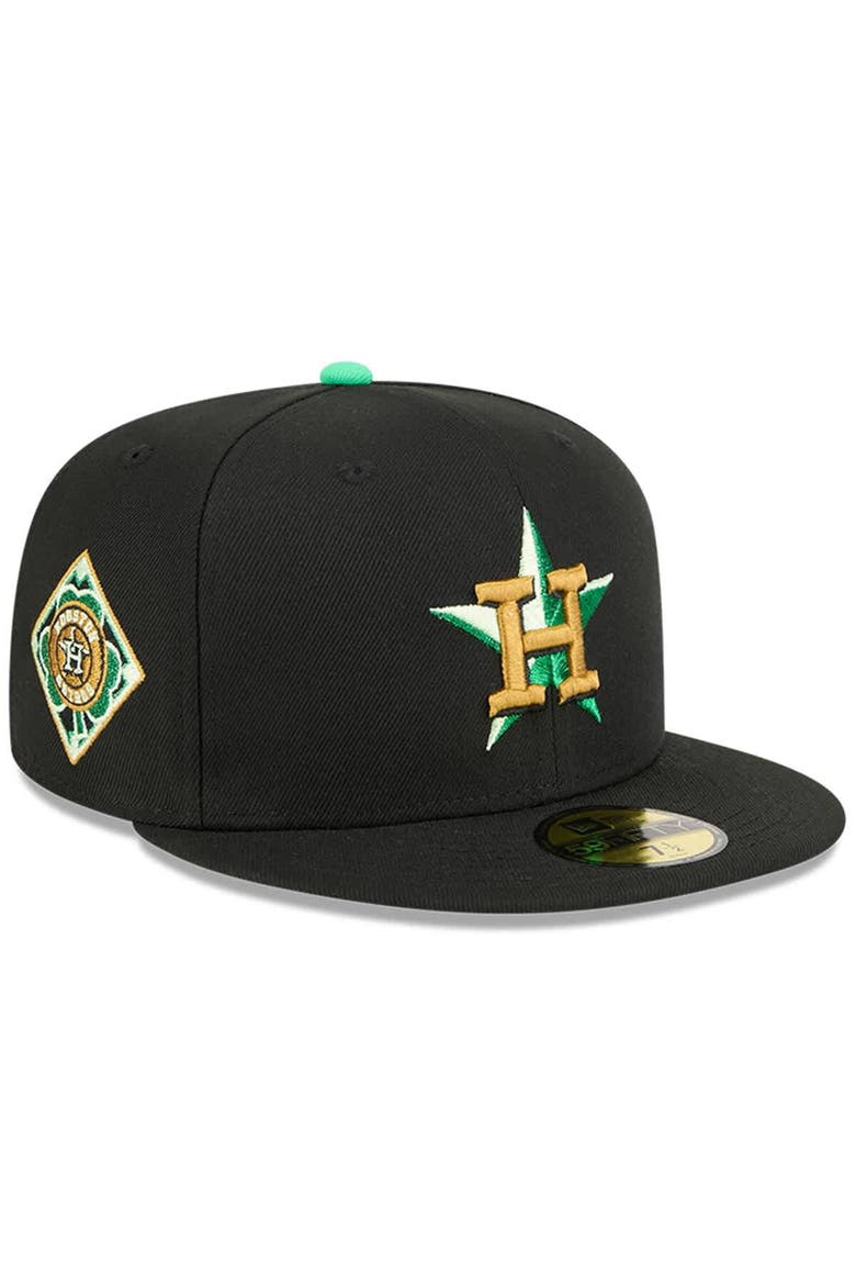 Men's New Era  Black Houston Astros 2026 St. Patrick's Day 59FIFTY Fitted Hat, Main, color, Black