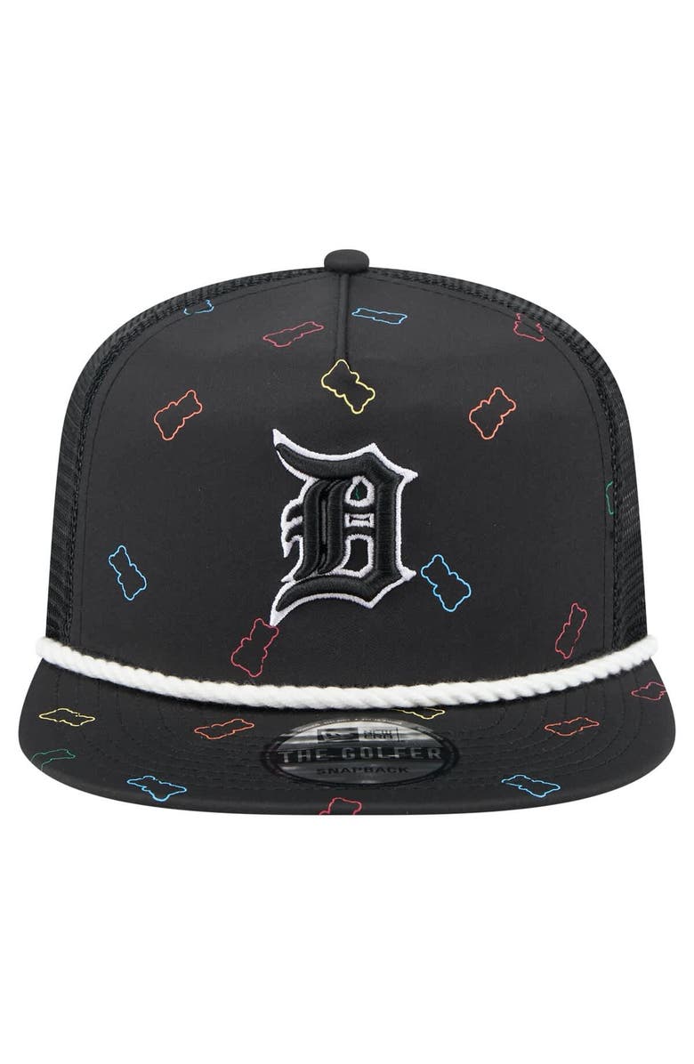 New Era Men's New Era  Black Detroit Tigers Gummy Golfer Trucker Adjustable Hat, Alternate, color, Black