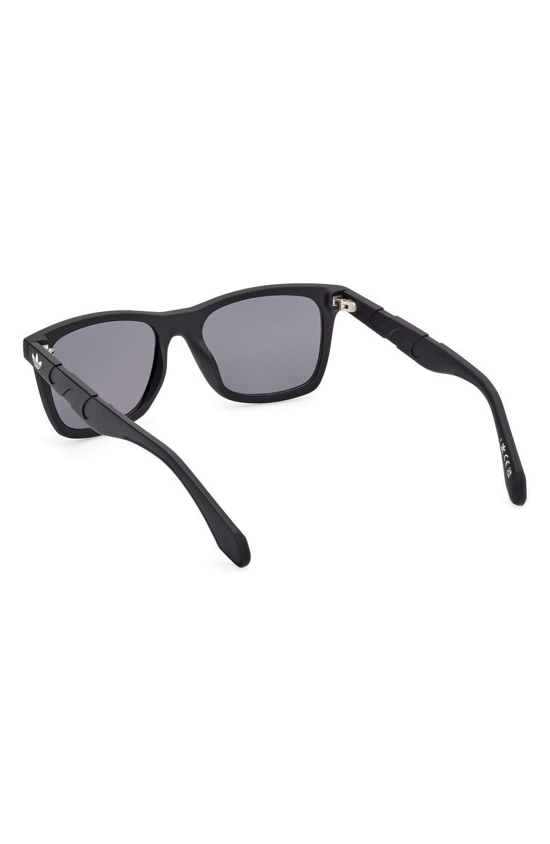 adidas 53MM Navigator Sunglasses, Alternate, color, Matte Black / Smoke