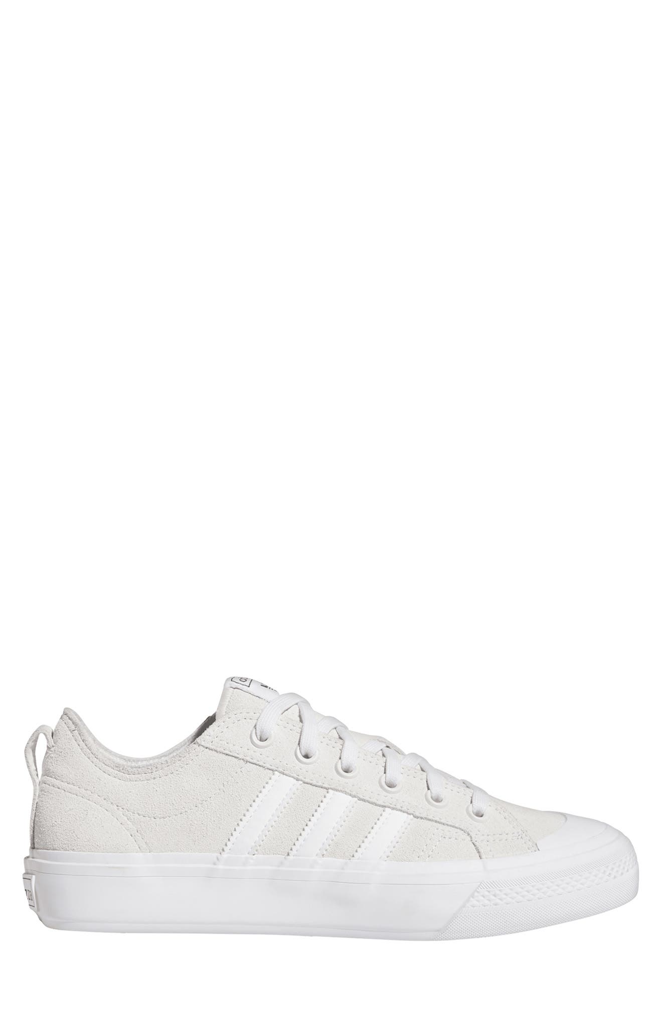 adidas Nizza ADV Low Top Sneaker, Main, color, Crystal White/ White