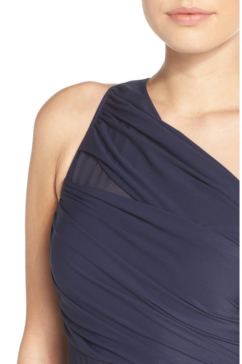 Jena One-Shoulder One-Piece Swimsuit, Alternate, color, MIDNIGHT BLUE