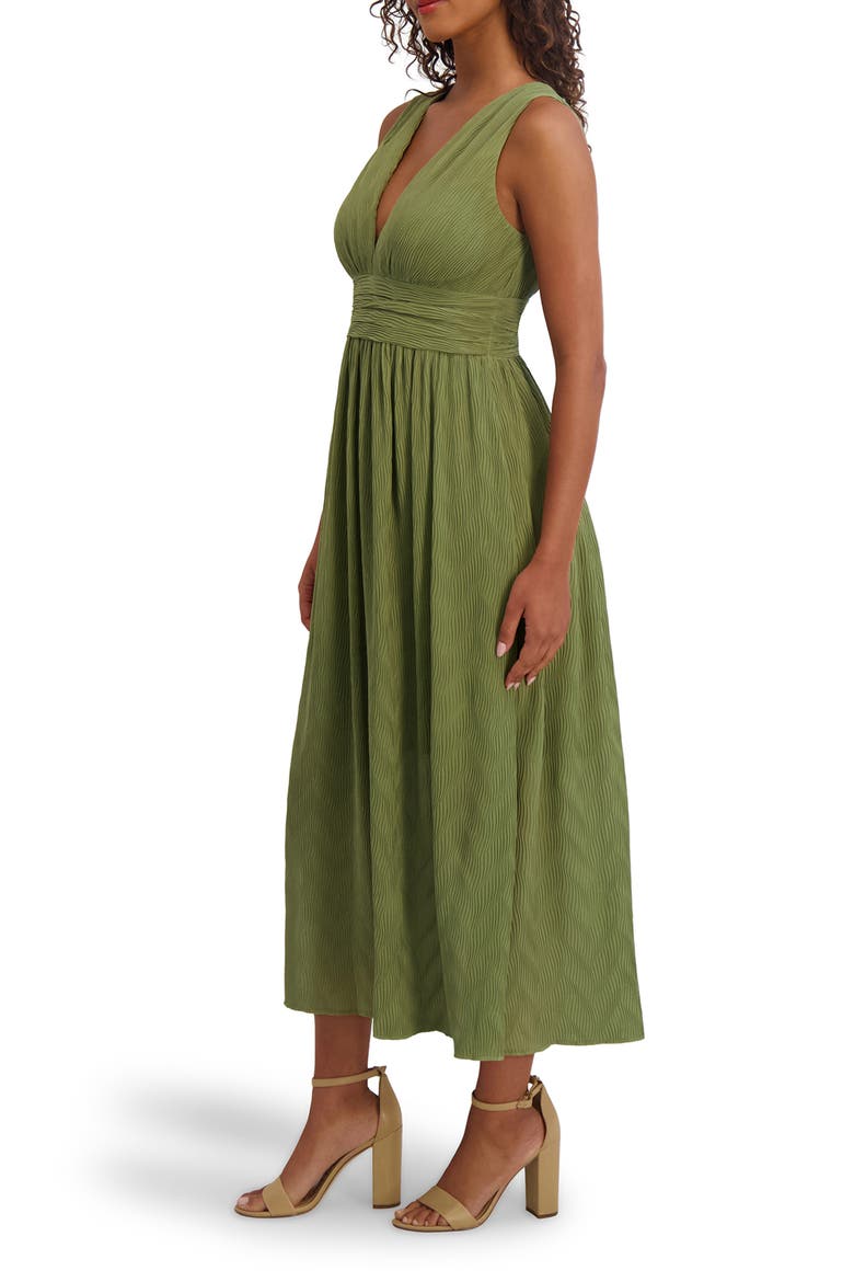 Pleated Chiffon Midi Dress, Alternate, color, SWEET PEA