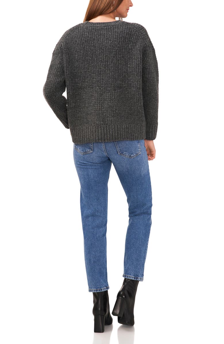 Vince Camuto Waffle Knit Crewneck Sweater, Alternate, color,