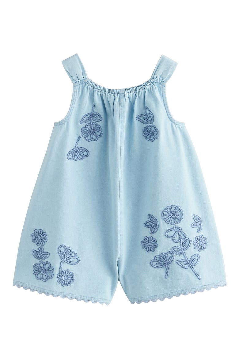 Kids' Embroidered Denim Jumpsuit, Main, color, BLUE