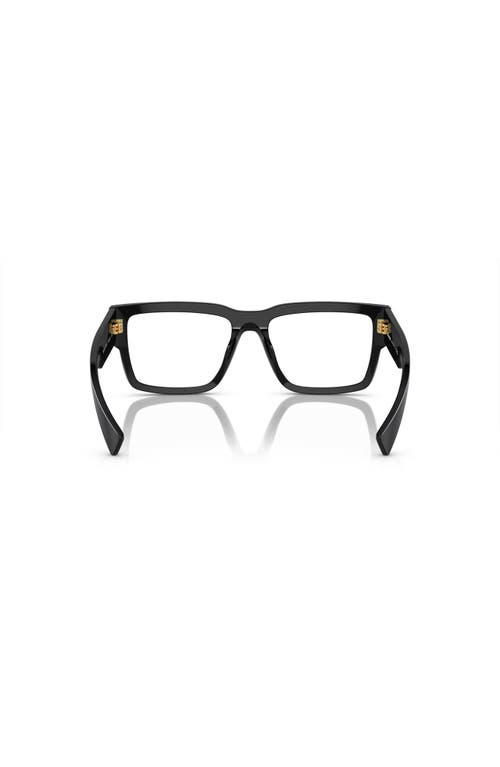Miu Miu 52mm Rectangle Optical Glasses In Black