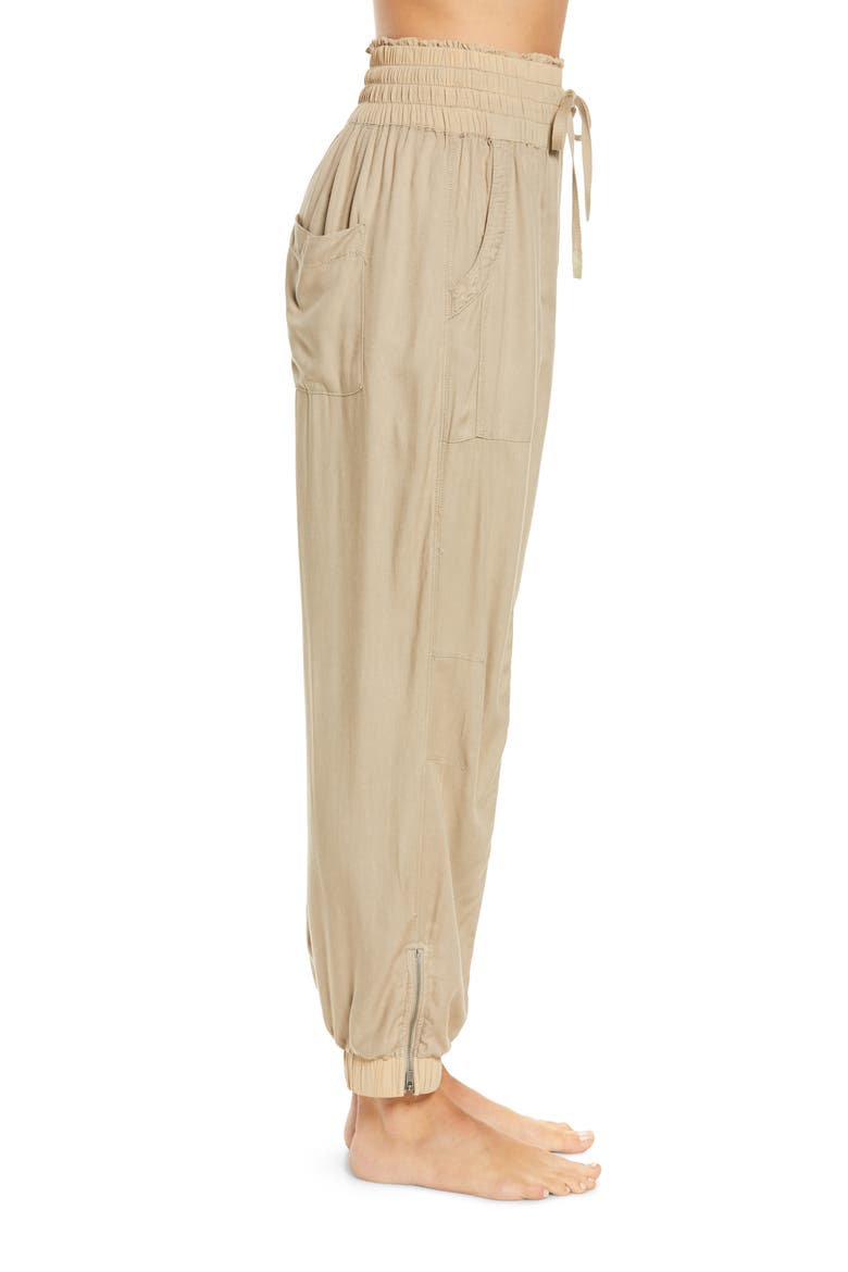 Free People FP Movement Halfzies Pants, Alternate, color, STONE