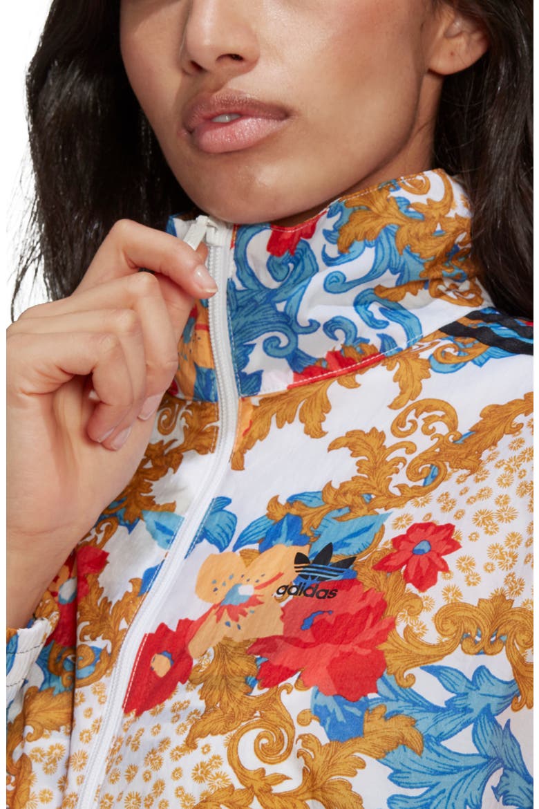 x HER Studio Floral Print Track Jacket, Alternate, color, WHITE MULTICOLOR