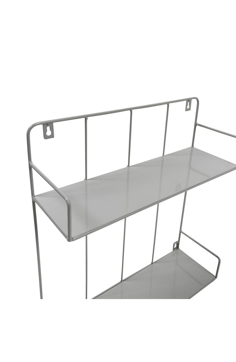 HONEY-CAN-DO Grey 2-Tier Laundry Wall Shelf, Alternate, color, 