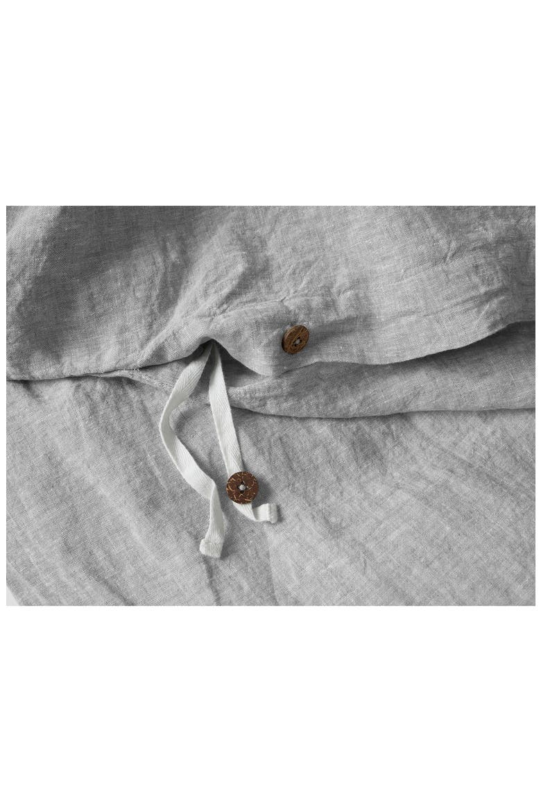 Relaxed Organic Linen Duvet Cover, Alternate, color, SLATE CHAMBRAY