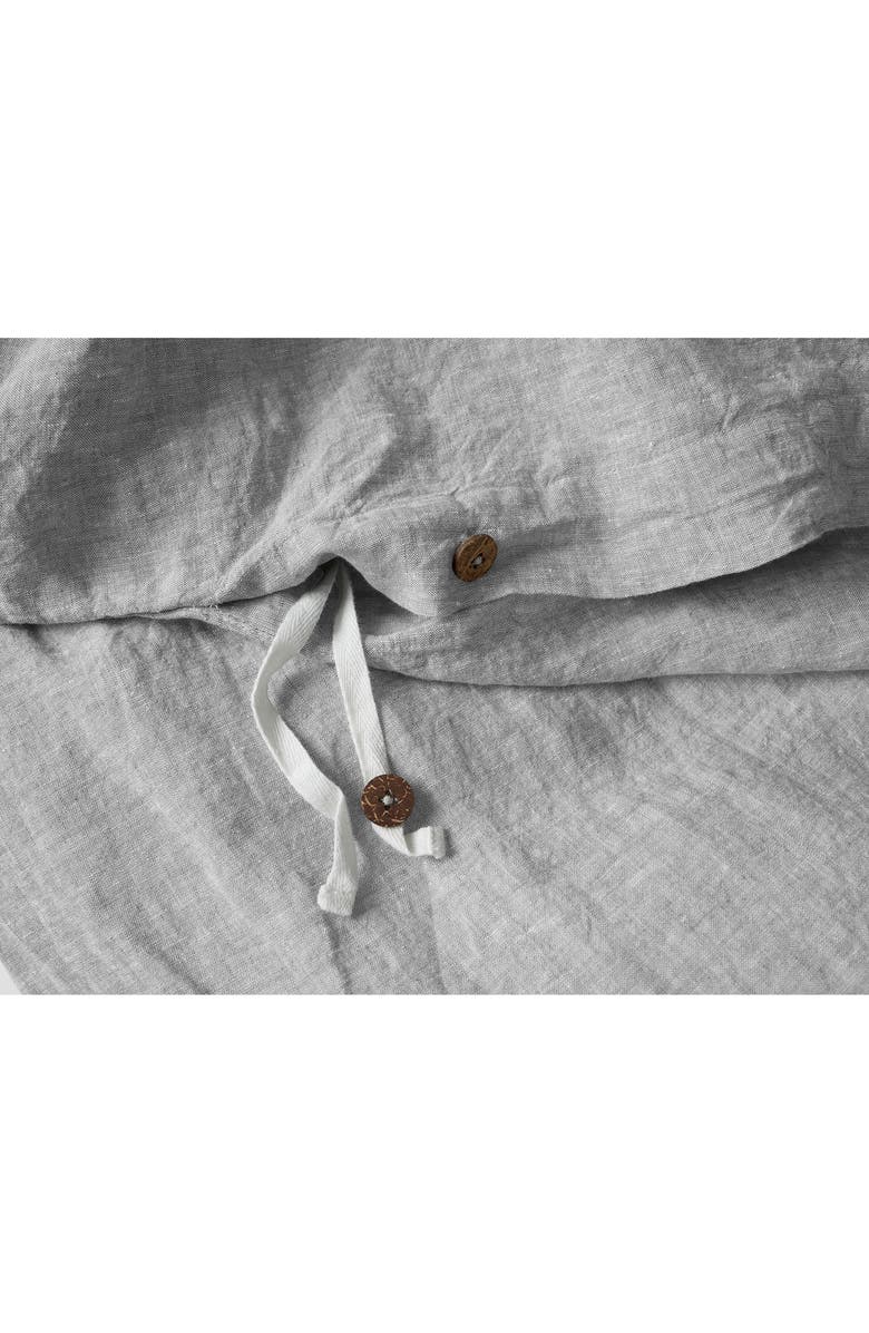 Coyuchi Relaxed Organic Linen Duvet Cover, Alternate, color, Slate Chambray