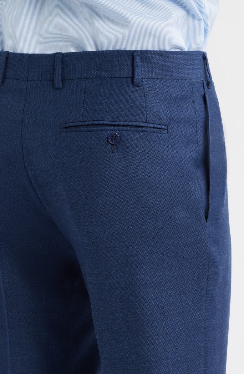 Canali Siena Regular Fit Wool Pants, Main, color, Blue