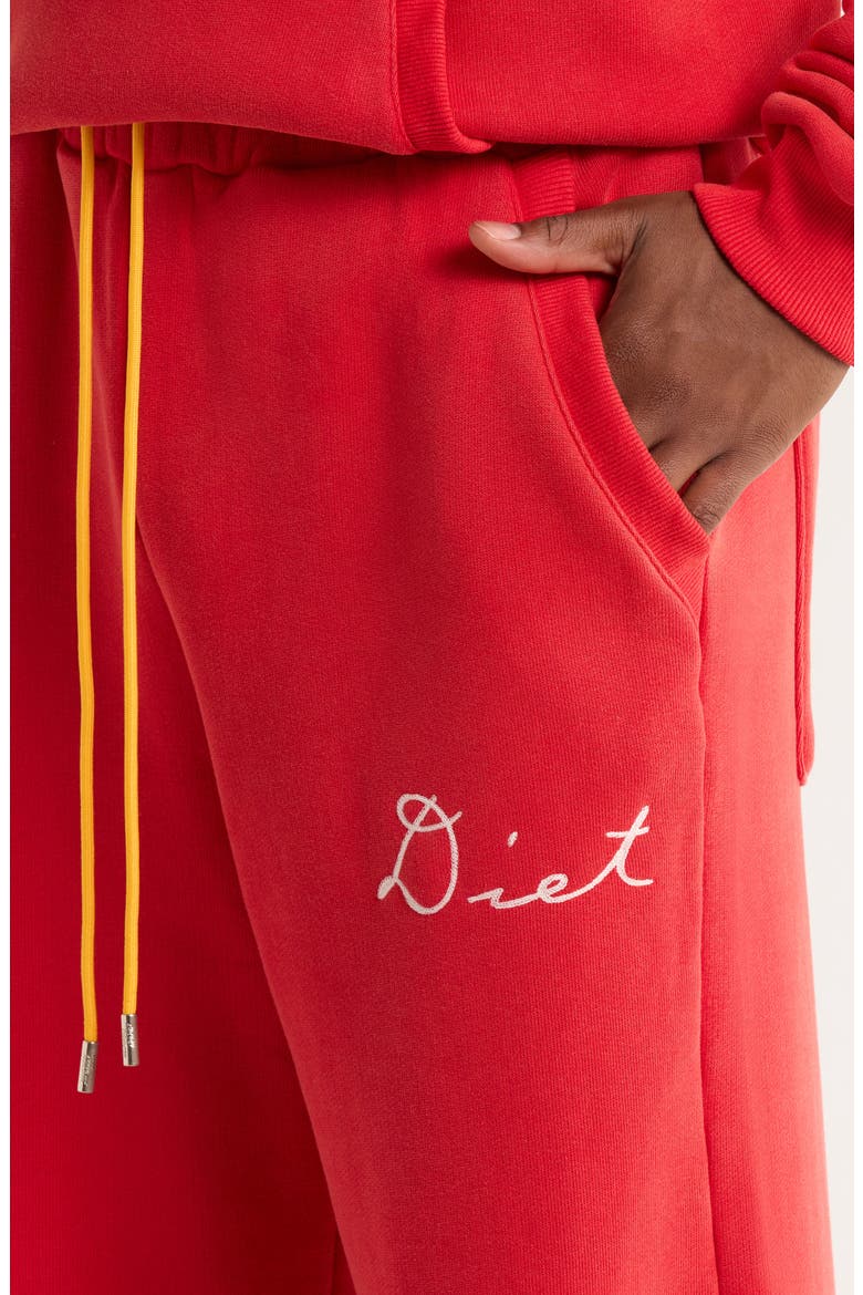 Chainstitch Cotton Sweatpants (Nordstrom Exclusive), Alternate, color, RED