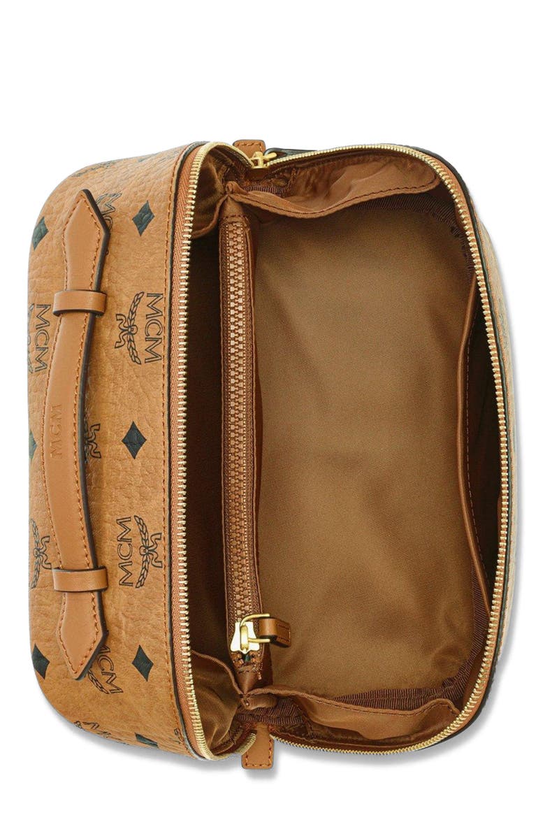 MCM Ottomar Toiletry Bag in Visetos, Alternate, color, 