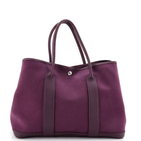 Garden Party Tote Toile and Leather 36