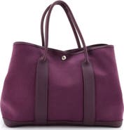 Pre-Owned Hermes Garden Party Tote Toile and Leather 36