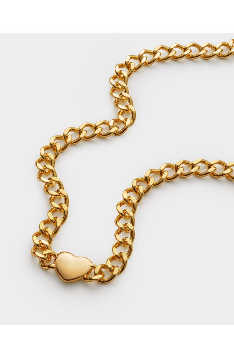 Katie Loxton Allure Waterproof Gold Heart Chain Necklace, Alternate, color, Gold