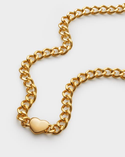 Katie Loxton Allure Waterproof Gold Heart Chain Necklace In Gold