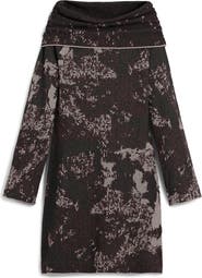 Desigual Off the Shoulder Long Sleeve Rib Dress