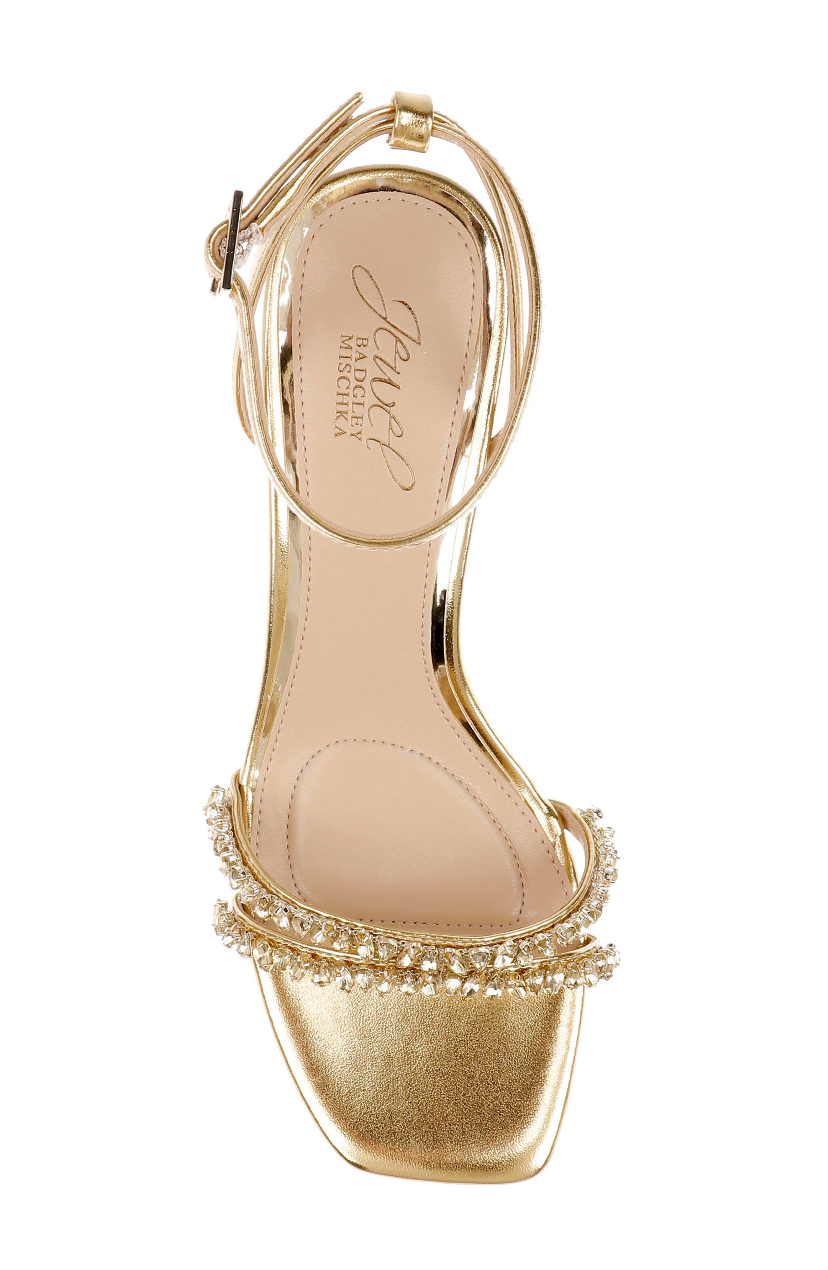 Nayla Ankle Strap Sandal, Alternate, color, GOLD METALLIC