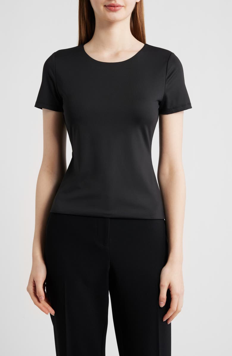 KOBI HALPERIN Rhianna Stretch Knit T-Shirt, Main, color, Black