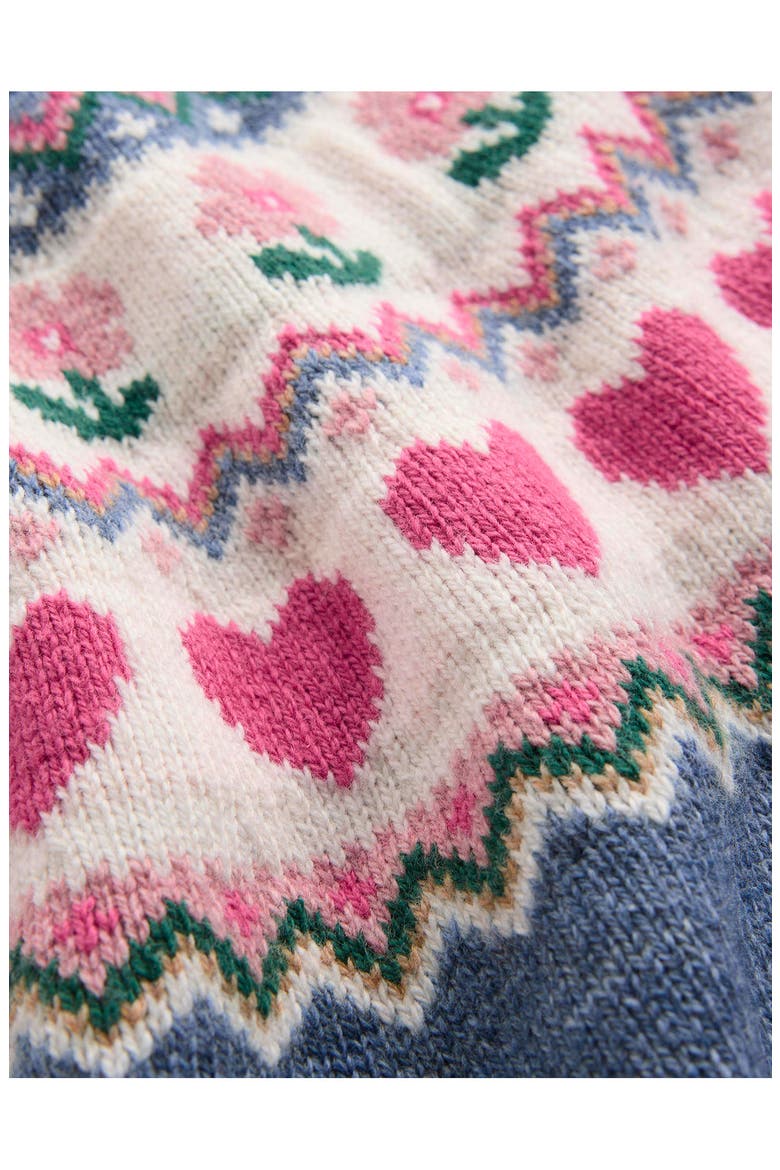 Kids' Eleanor Fair Isle Sweater, Alternate, color, BLUEJAY MARL