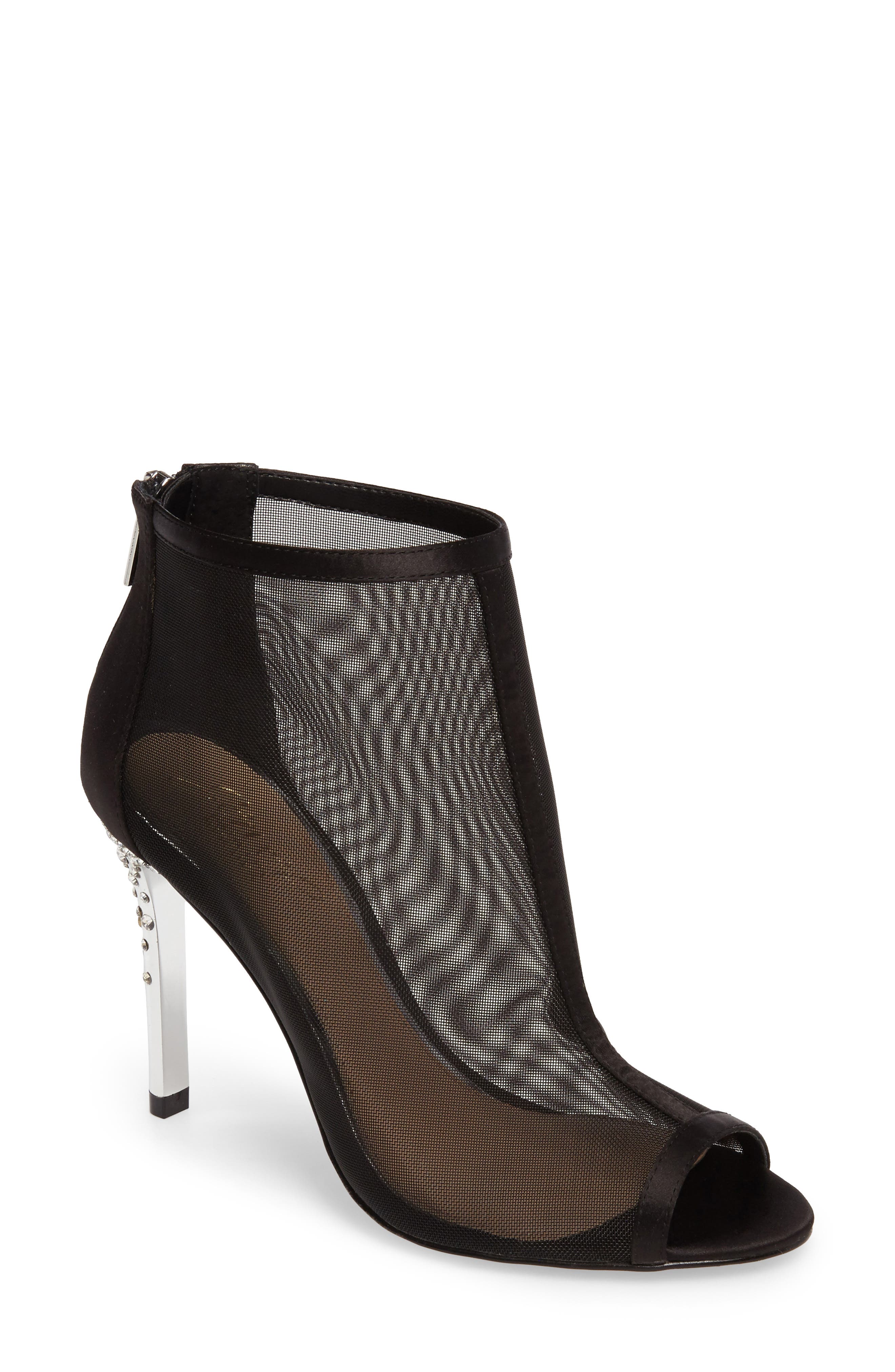 Jewel Badgley Mischka Anastasia Embellished Mesh Pump, Main, color, 
