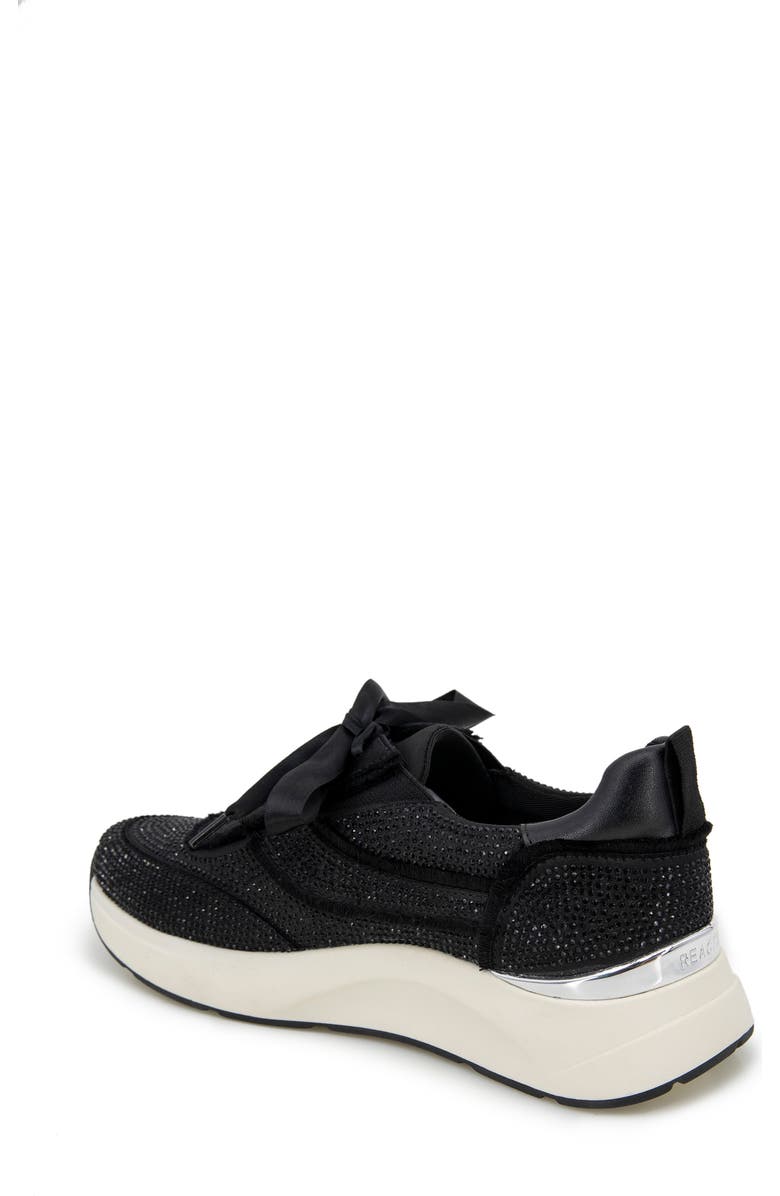 Reaction Kenneth Cole Claire Rhinestone Embellished Sneaker, Alternate, color, Black