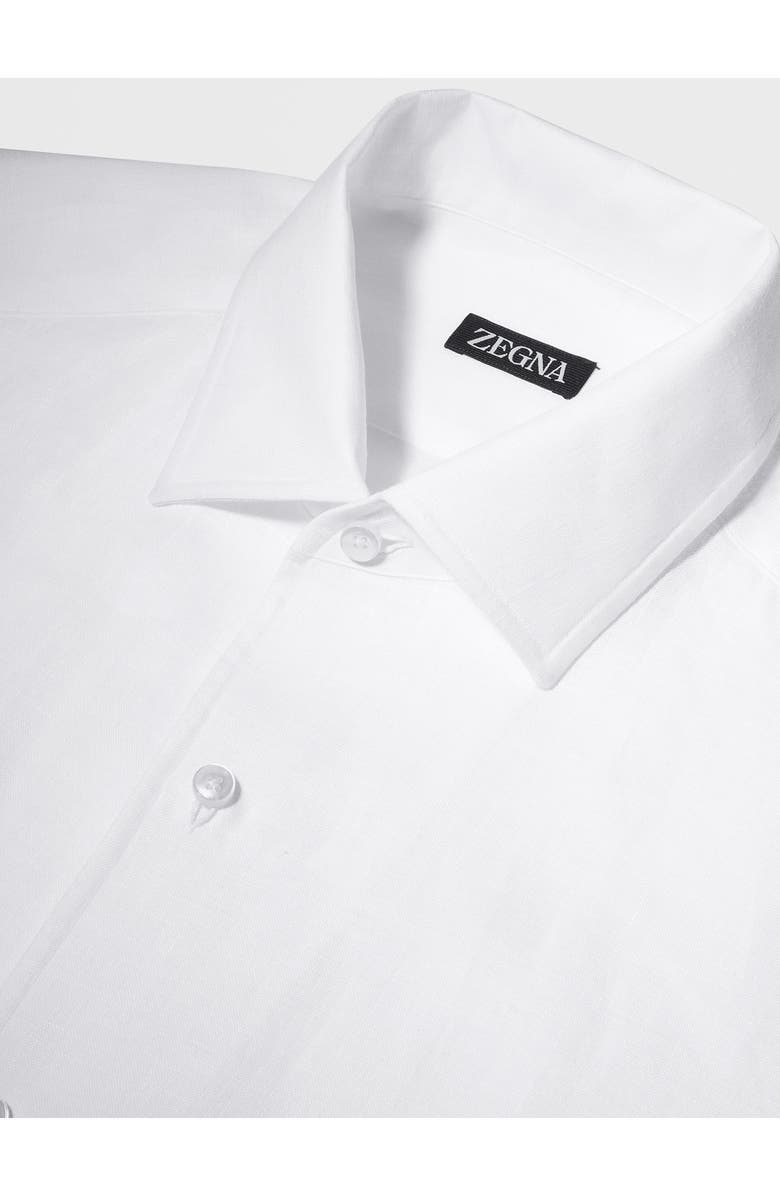 ZEGNA Luxury Linen Button-Up Shirt, Alternate, color, 