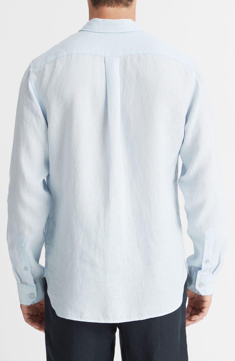 Vince Linen Button-Up Shirt, Alternate, color, Glacier