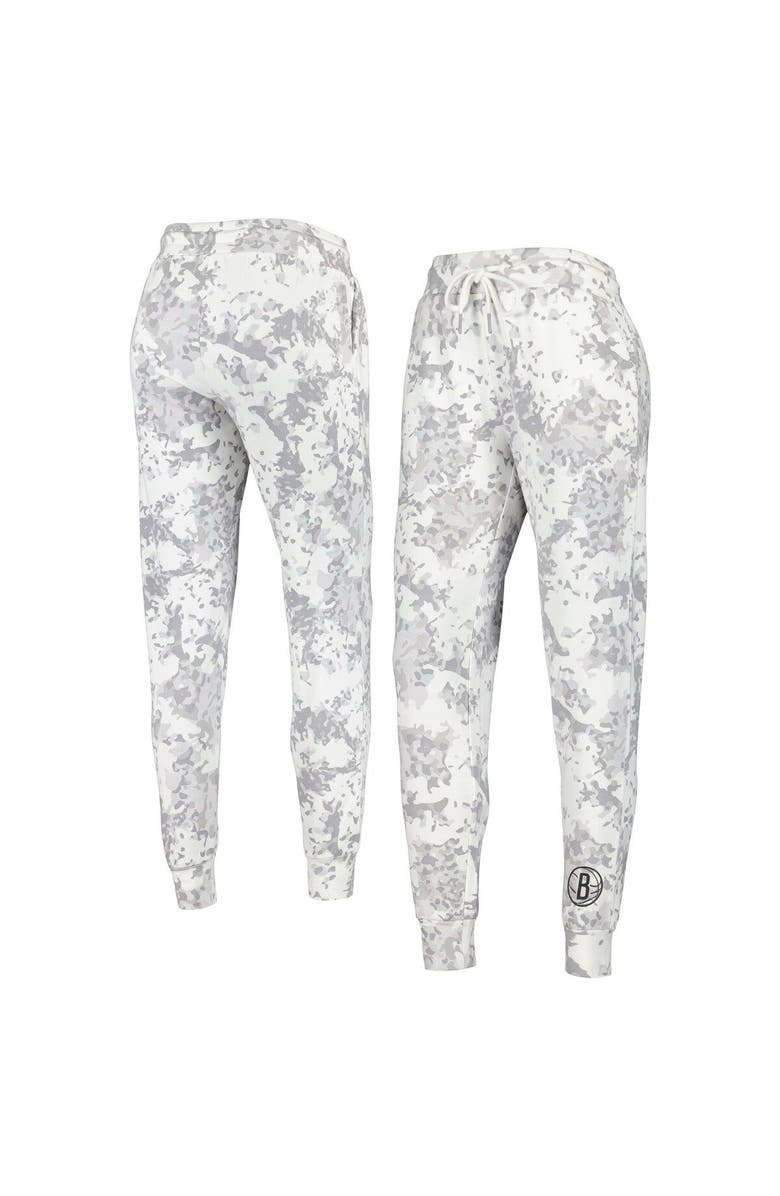 LUSSO Women's Lusso Gray Brooklyn Nets Melissa Tri-Blend Jogger Pants, Main, color, White