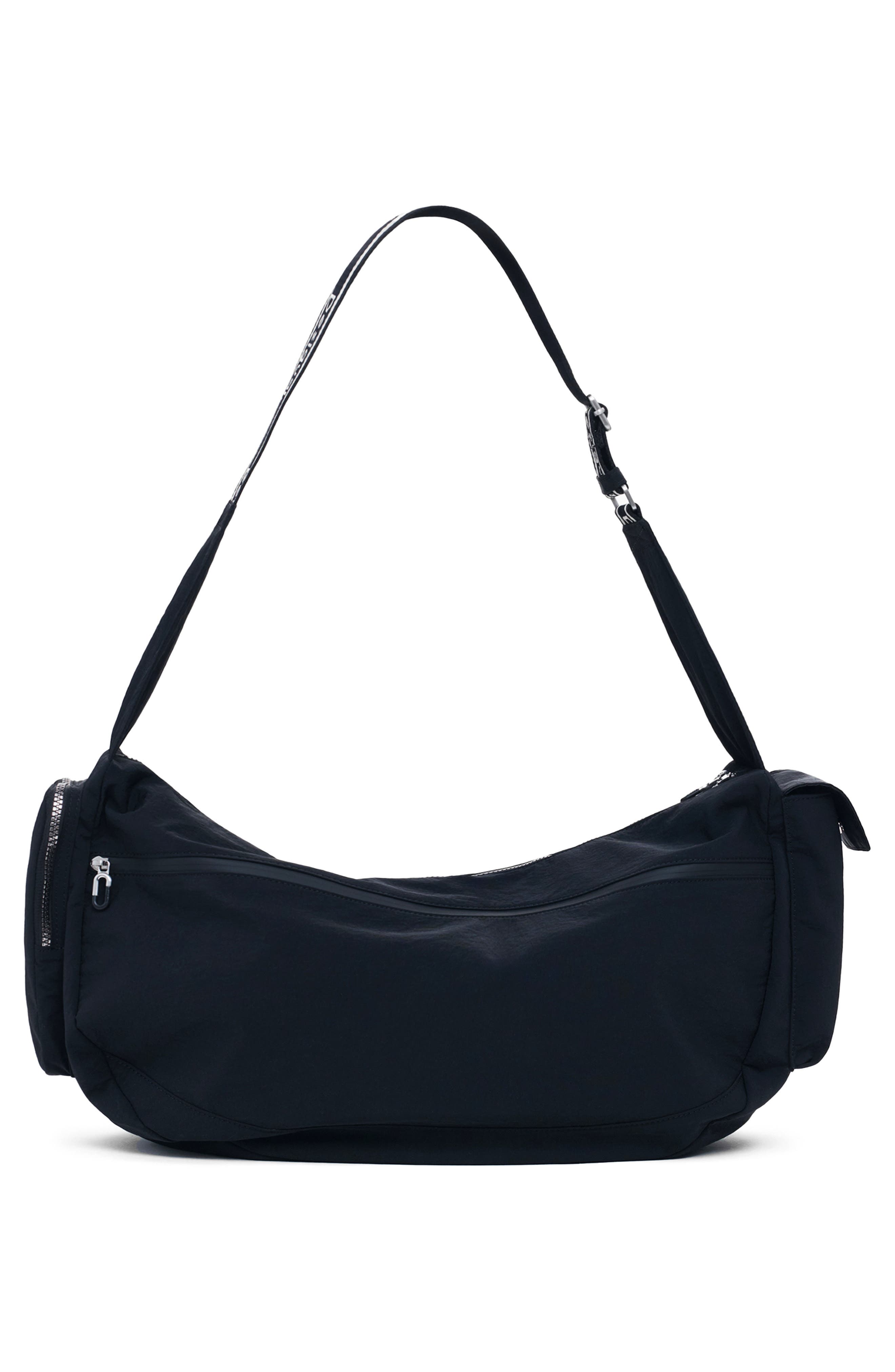 Desigual Large Nylon Duffle Bag, Alternate, color, Black