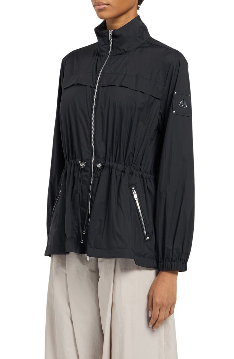 Moose Knuckles Labelle Water Repellent Ripstop Jacket, Alternate, color, Black